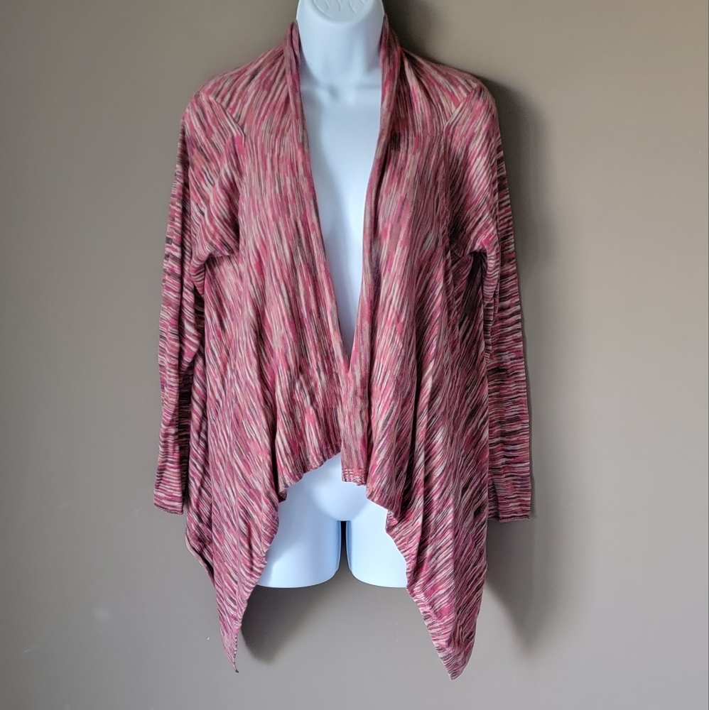 Colorful Comfy High Low Sweater Cardigan Size Medium